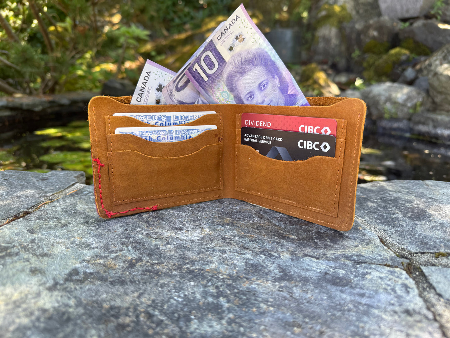 Buckskin Hand Sewn Leather Wallet