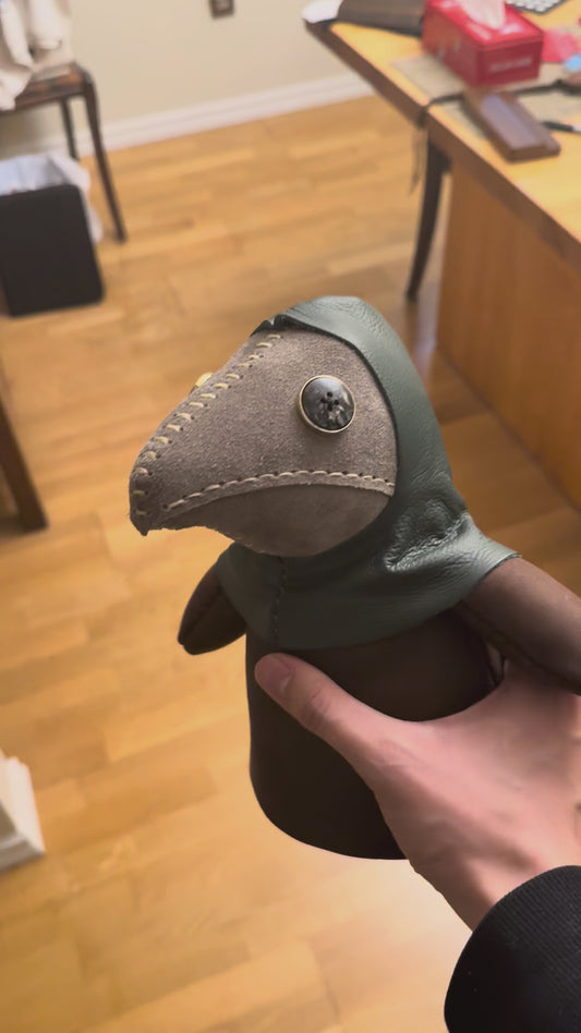 Bart - Hand sewn Leather Stuffie - Fall Colours